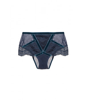 PANTS BRIEFS LE JOURNAL INTIME "JOSEPHINE" HIGH-WAISTED BRIEFS (GRAY-BLUE)